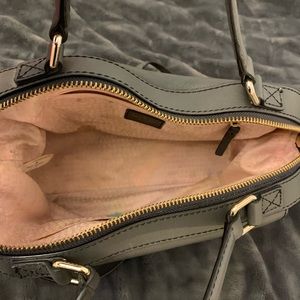 Kate Spade Gray messenger bag with pink lining